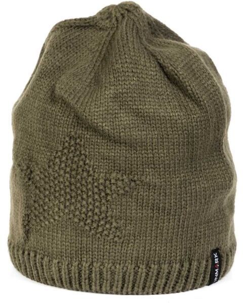 Finmark WINTER HAT Dámska zimná pletená čiapka, khaki, veľkosť