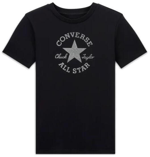 Converse STANDARD FIT CENTER FRONT CHUCK PATCH CORE TEE Unisex tričko, čierna, veľkosť