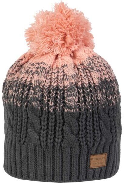 Finmark WINTER HAT Dámska zimná pletená čiapka, tmavo sivá, veľkosť UNI