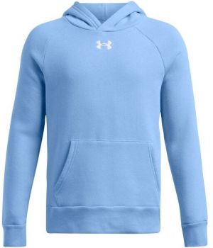 Under Armour RIVAL FLEECE HOODIE Chlapčenská mikina, svetlomodrá, veľkosť XL