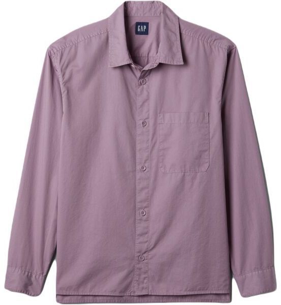 GAP GARMENT DYED TWILL Pánska košeľa, fialová, veľkosť