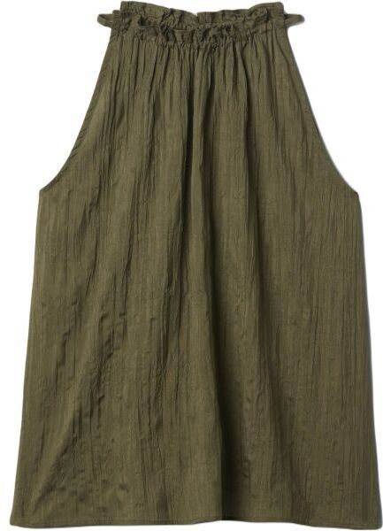 GAP CRINKLE Dámsky top, khaki, veľkosť