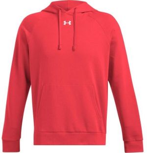 Under Armour RIVAL FLEECE HOODIE Pánska mikina, červená, veľkosť