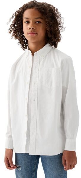 GAP LS POPLIN Chlapčenská košeľa, biela, veľkosť