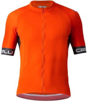 Castelli ENTRATA IV Pánsky cyklistický dres, oranžová, veľkosť XXXL