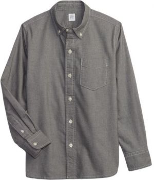 GAP BRUSHED OXFORD Chlapčenská košeľa, sivá, veľkosť