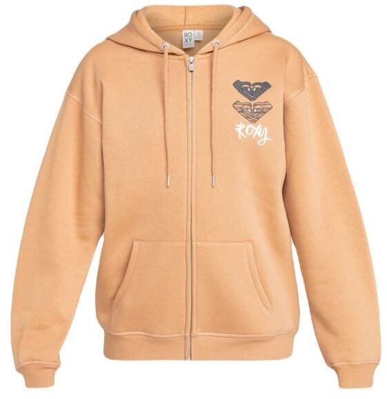 Roxy SURF STOKED ZIPPED BRUSHED Dámska mikina, oranžová, veľkosť