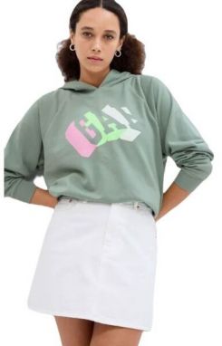 GAP BOYFRIEND Dámska mikina, svetlo zelená, veľkosť