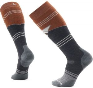 Smartwool SNOWBOARD FC MOUNTAIN GEO PATTERN OTC Pánske lyžiarske ponožky, hnedá, veľkosť