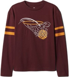 GAP V-LS VARSITY Chlapčenské tričko, vínová, veľkosť