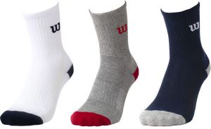 Wilson 3PP BOYS CREW Detské ponožky, tmavo modrá, veľkosť