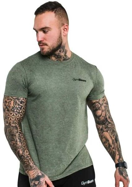 GymBeam BASIC HEATHER Pánske tričko, zelená, veľkosť