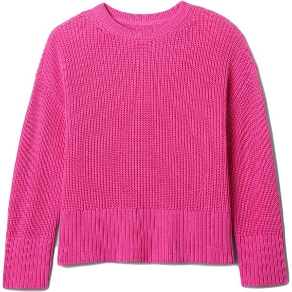 GAP BOXY CREW Dievčenský sveter, ružová, veľkosť