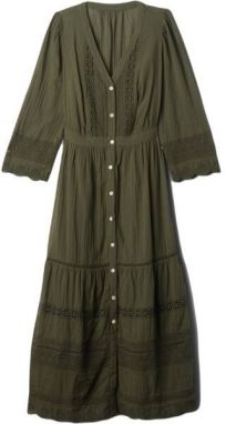 GAP LACE Dámske šaty, khaki, veľkosť