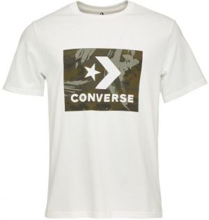 Converse STAR CHEV BRUSH STROKE KNOCK OUT CAMO FILL Pánske tričko, biela, veľkosť