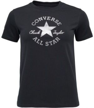 Converse STANDARD FIT CENTER FRONT CHUCK PATCH CORE TEE Unisex tričko, čierna, veľkosť