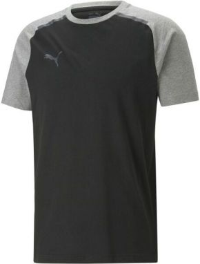 Puma TEAMCUP CASUALS TEE Futbalové tričko, čierna, veľkosť