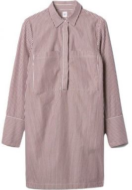 GAP LS STRIPE POPOVER Dámske šaty, červená, veľkosť