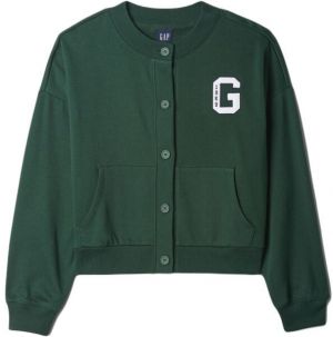 GAP LOGO CREW Dámsky sveter, tmavo zelená, veľkosť
