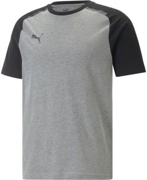 Puma TEAMCUP CASUALS TEE Futbalové tričko, tmavě šedá, veľkosť