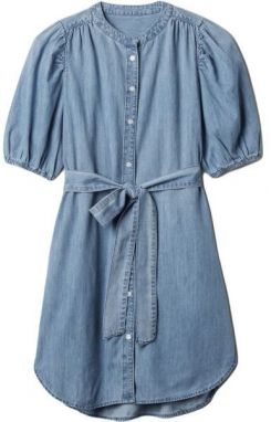 GAP PUFF Dámske šaty, svetlomodrá, veľkosť