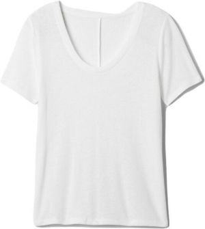 GAP V-SS LINEN SCOOP Dámske tričko, biela, veľkosť