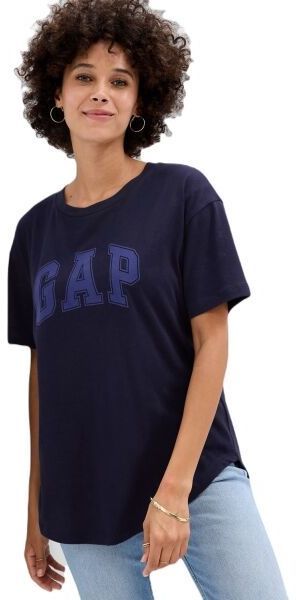 GAP ORGANIC VINTAGE Dámske tričko, tmavo modrá, veľkosť
