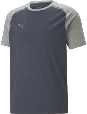 Puma TEAMCUP CASUALS TEE Futbalové tričko, tmavo modrá, veľkosť