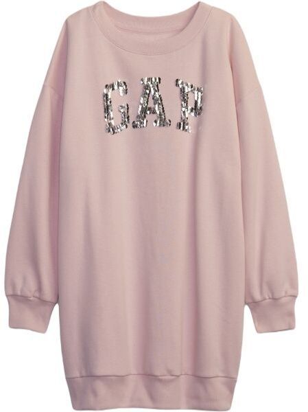 GAP FRCH FLEECE LOGO Dievčenské šaty, ružová, veľkosť