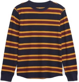 GAP LS TEXTURE CREW Chlapčenské tričko, tmavo modrá, veľkosť