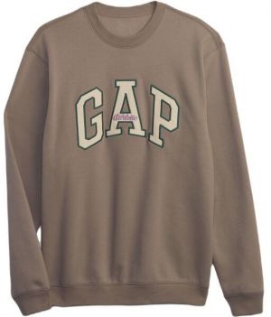GAP HO23 CORE LOGO CREW Pánska mikina, hnedá, veľkosť