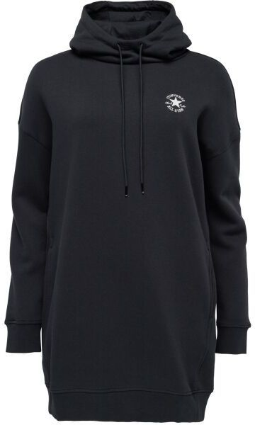 Converse LONGLINE EMBROIDERY Dámske šaty, čierna, veľkosť