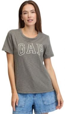 GAP LOGO SLUB Dámske tričko, khaki, veľkosť