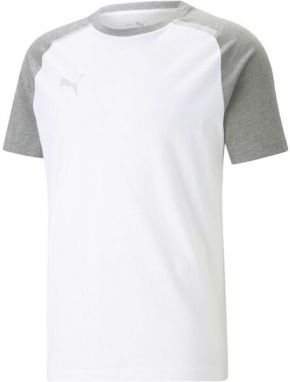 Puma TEAMCUP CASUALS TEE Futbalové tričko, biela, veľkosť