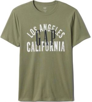 GAP V-CITY X CORP LOGO Pánske tričko, khaki, veľkosť