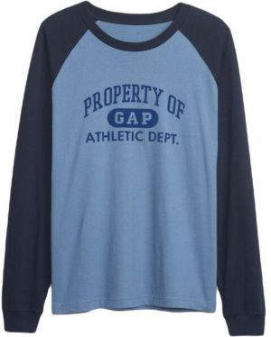 GAP LS LOGO RAGLAN Pánske tričko, svetlomodrá, veľkosť
