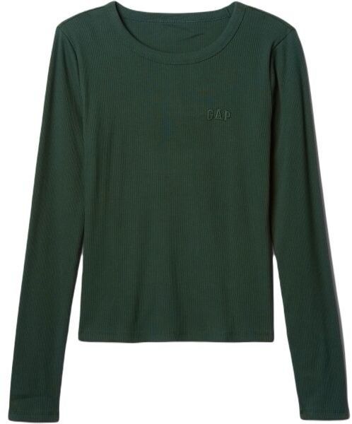 GAP RIB TEE Dámske tričko, tmavo zelená, veľkosť
