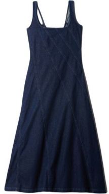GAP MAXI DENIM Dámske šaty, tmavo modrá, veľkosť
