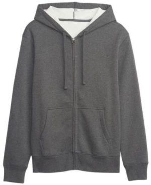GAP FULLZIP LOGO Pánska mikina, tmavě šedá, veľkosť