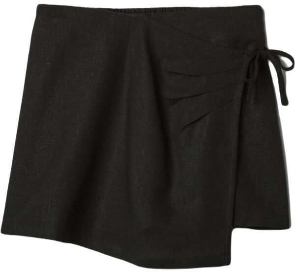 GAP V-LINEN Dievčenská šortková sukňa, čierna, veľkosť