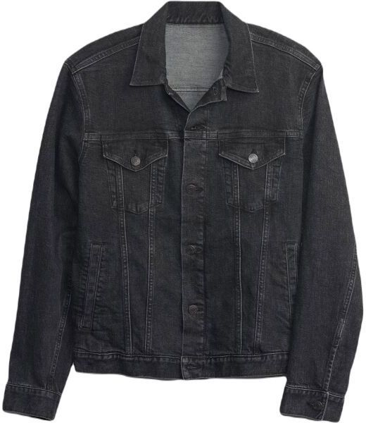 GAP V-DENIM Pánska bunda, čierna, veľkosť