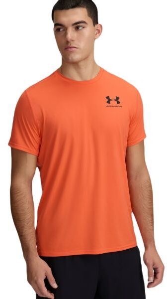 Under Armour HEATGEAR FITTED Pánske tričko, oranžová, veľkosť