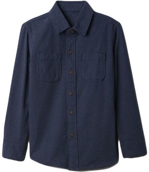 GAP V-LS FLANNEL Chlapčenská košeľa, tmavo modrá, veľkosť