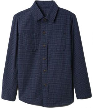GAP V-LS FLANNEL Chlapčenská košeľa, tmavo modrá, veľkosť