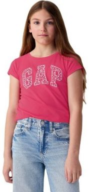 GAP V-FR LOGO Dievčenské tričko, ružová, veľkosť