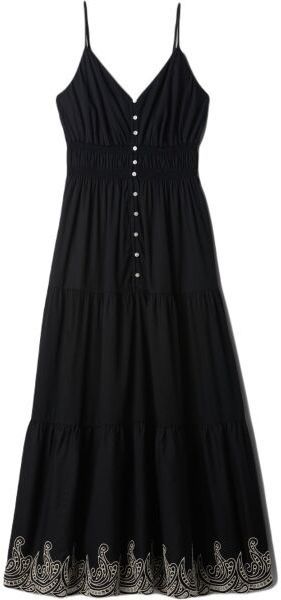 GAP TIERED MAXI Dámske šaty, čierna, veľkosť