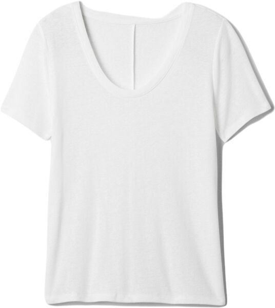 GAP V-SS LINEN SCOOP Dámske tričko, biela, veľkosť