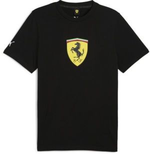 Puma FERRARI RACE COLORED BIG SHIELD TEE Pánske tričko, čierna, veľkosť