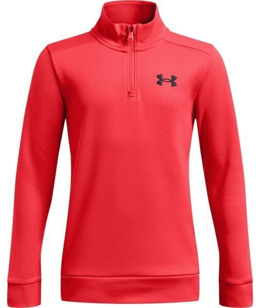 Under Armour ARMOUR FLEECE 1/4 ZIP Chlapčenská mikina, červená, veľkosť L
