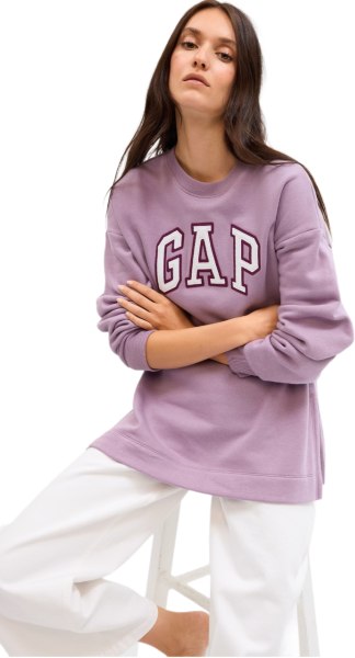 GAP HERITAGE TUNIC CREW Dámska mikina, čierna, veľkosť
